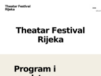 Frontpage screenshot for site: (http://www.theatrefestival-rijeka.hr/)