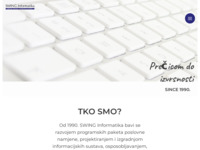 Frontpage screenshot for site: SWING Informatika (http://www.swing.hr)