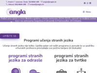 Frontpage screenshot for site: Angla - Škola stranih jezika (http://www.angla.hr/)