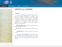 Frontpage screenshot for site: Galir d.o.o. Varaždin (http://www.galir.hr)