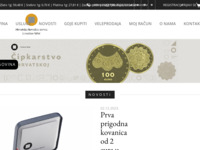 Frontpage screenshot for site: Hrvatski novčarski zavod d.o.o. - Kovnica novca Zagreb (http://www.hnz.hr)