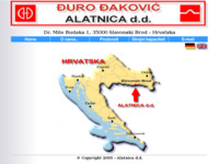 Frontpage screenshot for site: Alatnica d.d. - Đuro Đaković (http://www.alatnica.hr/)