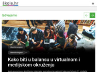 Frontpage screenshot for site: Portal za škole (http://www.skole.hr)