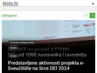 Frontpage screenshot for site: Portal za škole (http://www.skole.hr)