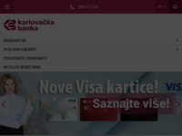 Frontpage screenshot for site: Karlovacka banka d.d. (http://www.kaba.hr)