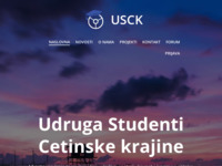 Frontpage screenshot for site: Stranice udruge Studenti cetinske krajine (http://www.usck.hr)