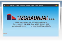 Frontpage screenshot for site: Izgradnja d.o.o. Crikvenica (http://www.izgradnja-ck.hr/)