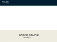 Frontpage screenshot for site: Župa sv. Mateja - Dugave, Zagreb (http://www.zupasvmateja.hr)