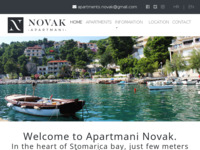 Frontpage screenshot for site: (http://www.apartments-novak.com/)