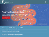 Frontpage screenshot for site: Hrvatski zavod za javno zdravstvo (http://www.hzjz.hr/)