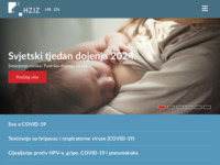 Frontpage screenshot for site: Hrvatski zavod za javno zdravstvo (http://www.hzjz.hr/)