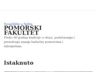 Frontpage screenshot for site: Pomorski fakultet (http://www.pfst.hr)