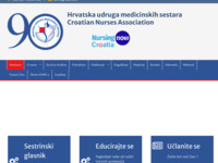 Frontpage screenshot for site: Hrvatska udruga medicinskih sestara (http://www.hums.hr/)