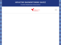 Frontpage screenshot for site: Hrvatski badmintonski savez (http://www.cba.hr/)