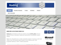 Frontpage screenshot for site: Koding d.o.o., poslovne aplikacije (http://www.koding.hr)