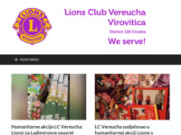 Frontpage screenshot for site: Lions Club Vereucha Virovitica (http://www.lions-vereucha.hr/)