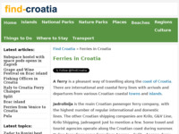 Frontpage screenshot for site: (http://www.find-croatia.com/ferries-croatia/)