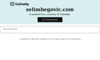 Frontpage screenshot for site: (http://www.selimbegovic.com/)