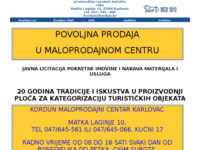 Frontpage screenshot for site: Kordun Karlovac (http://www.kordun.hr)