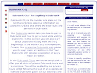 Frontpage screenshot for site: (http://www.dubrovnikcity.com)
