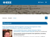 Frontpage screenshot for site: IEEE - Hrvatska (http://www.ieee.hr/)