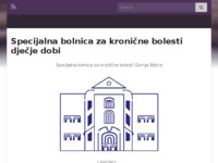 Frontpage screenshot for site: Specijalna bolnica za kronične bolesti dječje dobi Gornja Bistra (http://www.bolnica-bistra.hr/)