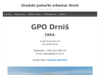 Slika naslovnice sjedišta: Gradski puhački orkestar Drniš (http://www.gpo-drnis.hr/)