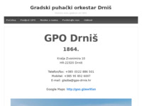 Frontpage screenshot for site: Gradski puhački orkestar Drniš (http://www.gpo-drnis.hr/)