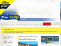 Frontpage screenshot for site: Hotel Lucija, Posedarje (http://www.hotel-lucija.hr/)