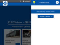 Frontpage screenshot for site: (http://www.elpos.hr)