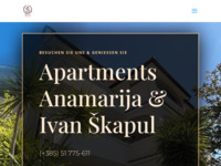 Frontpage screenshot for site: Škapul Apartments (http://www.lopar-apartments.com)