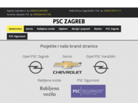 Frontpage screenshot for site: P.S.C. Zagreb, Opel i Chevrolet (http://www.psc-zagreb.com/)