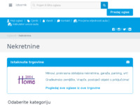 Frontpage screenshot for site: (http://www.nekretnine.net)