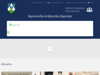 Frontpage screenshot for site: Koprivničko-križevačka županija (http://www.kckzz.hr/)