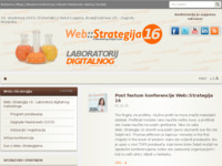 Frontpage screenshot for site: Web::Strategija - konferencija o webu (http://WebStrategija.com)
