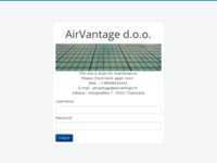 Frontpage screenshot for site: AirVantage d.o.o. (http://www.airvantage.hr/)