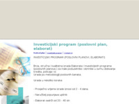 Frontpage screenshot for site: Poslovni plan (Investicijski program, elaborat) (http://elaborat2.tripod.com/)
