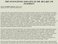 Slika naslovnice sjedišta: The Inventions and Lies of Dr Bulajic on Internet (http://www.croatianhistory.net/etf/bul.html)