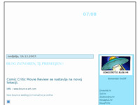 Frontpage screenshot for site: The comic critic movie review (http://comiccritic.blog.hr/)