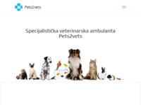 Frontpage screenshot for site: Veterinarska ambulanta Pets2Vets, Koprivnica (http://www.pets2vets.hr)