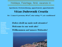 Frontpage screenshot for site: (http://free-du.htnet.hr/dubrovnik-apartman-vican/)