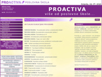Frontpage screenshot for site: Poslovna škola (http://proactiva.hr/)