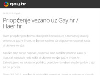 Frontpage screenshot for site: (http://www.gay.hr/)