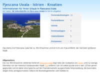 Frontpage screenshot for site: Pješčana Uvala (http://www.kroatien-adrialin.de/ortsinfos/pjescana-uvala/)