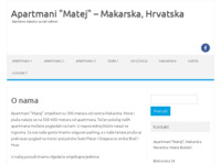 Frontpage screenshot for site: Apartmani Matej - Makarska (http://www.mediteran.info/makarska/)