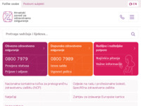 Frontpage screenshot for site: Hrvatski zavod za zdravstveno osiguranje (http://www.hzzo-net.hr)