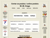 Frontpage screenshot for site: Skripte za pripremu prijemnih ispita, besplatne matematičke formule (http://www.mim-sraga.com/)