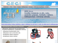 Frontpage screenshot for site: (http://www.gegi.hr/)