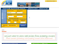 Frontpage screenshot for site: (http://www.apartmentsindubrovnik.com)
