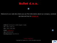 Frontpage screenshot for site: (http://www.bullet.hr/)